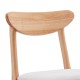 Silla madera maciza con asiento beig Susana