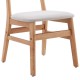 Silla madera maciza con asiento beig Susana