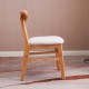 Silla madera maciza con asiento beig Susana