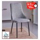 Silla comedor tapizada gris Bamba